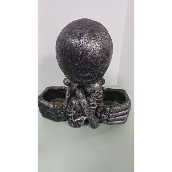 DWK Gothic Skull Bones Salt And Pepper Shaker Holder 2010 - Picture 3 of 7